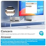 ACASIS Stacja dokująca Mac Mini M4 z podstawą i podwójną zatoką na dysk NVMe SSD, aluminiowy hub HDMI dla Mac mini M4 i M4 Pro 2024, HDMI 4K60Hz, 4 x 10G USB A, PD 30W, SD/TF, obsługuje dyski SSD B+M