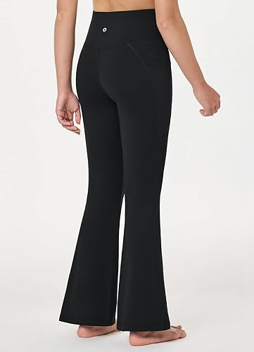 Miniatura 2 de BALEAF Leggings acampanados para niñas, cintura alta, corte de bota, pantalones de yoga y danza, leggings con bolsillos