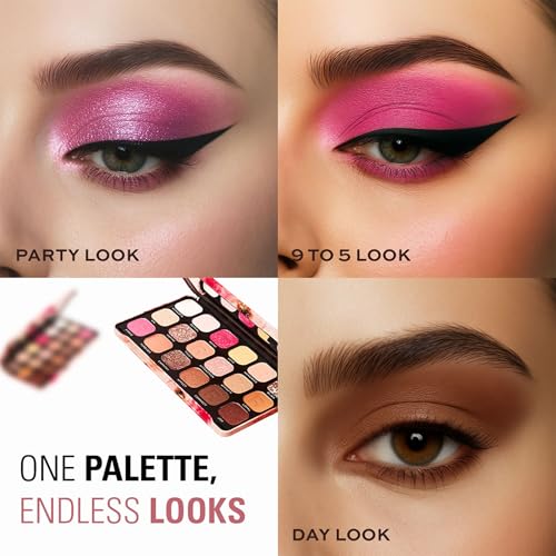 Image of MAKEUP REVOLUTION LONDON Eyeshadow Palette, Highly Pigmented Includes 18 Shades, Long Wearing And Easily Blendable Eye With Shimmary & Matte Finish Forever Flawless (Affinity), Multicolour, Free Size