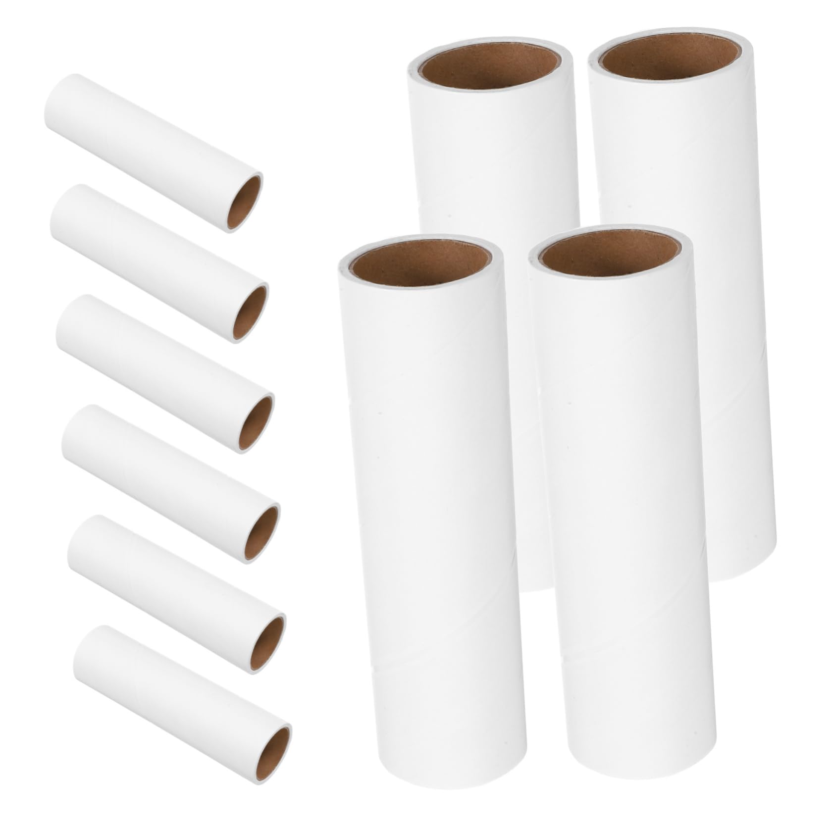 Ricariche Rullo Leva Pelucchi Bianco 10 Pezzi Carta 50 Fogli | Adesivo Extra, Riutilizzabile, per Mobili e Sedili Auto, 38mm Interno, 16cm