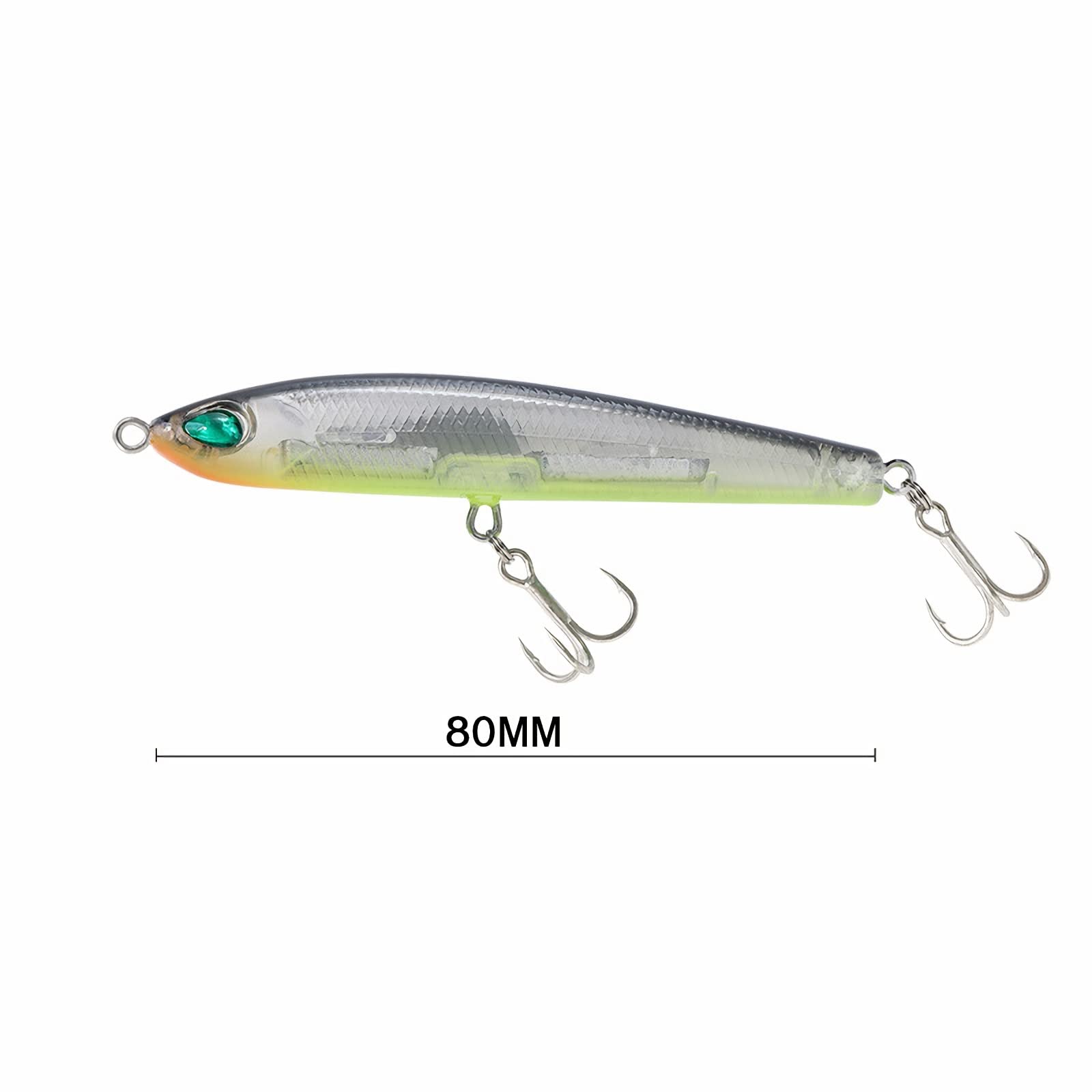 Señuelos de Pesca Blandos, 10 Uds Señuelos de Pesca 8cm 9g señuelo de lápiz biónico Que se Hunde Cebo Duro Artificial Agua Dulce señuelo de Pesca de Agua Salada Wobbler Simple y práctico