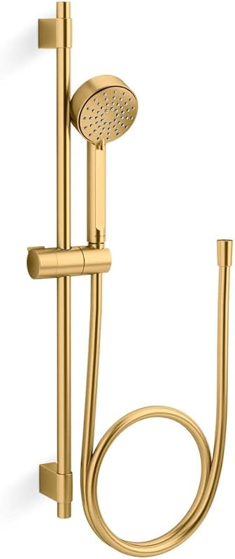 KOHLER K-35331-G-2MB Elate® 28" Three-Function Handheld Shower Head with Hose Kit, 1.75 GPM, Adjustable Settings, Modern Design, Water Efficient, Vibrant Brushed Moderne Brass
