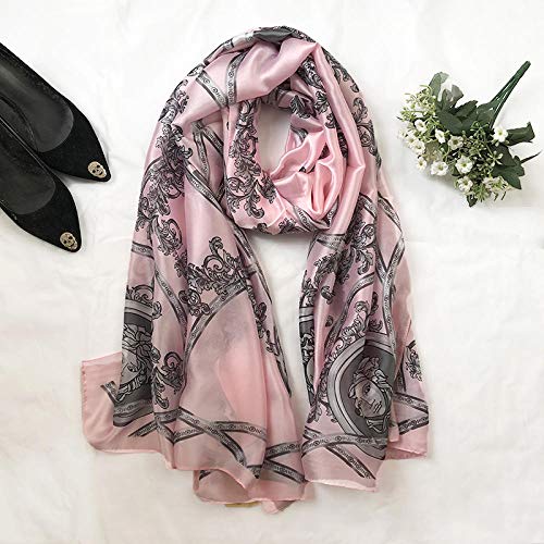 Preisvergleich Produktbild linyuyao Frauen Schal Seidenschal Pflanze Blumenmuster Schal Schal @ X_90cm * 180cm