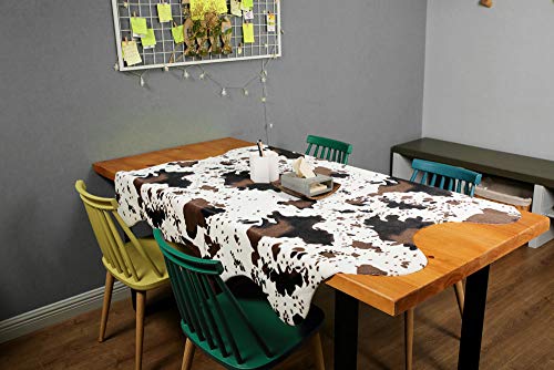 Mustmat Cow Print Rug Faux Cute Cowhide Rug For Kids Rooms/Living Room 5X4.4 Feet #TOP4