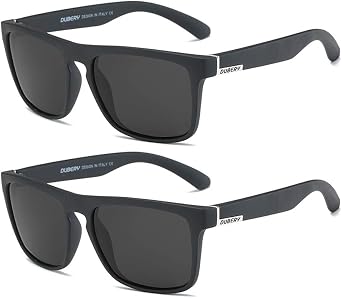 DUBERY Classic Polarized Sunglasses for Men Women Retro 100% UV Protection Driving Sun Glasses D731