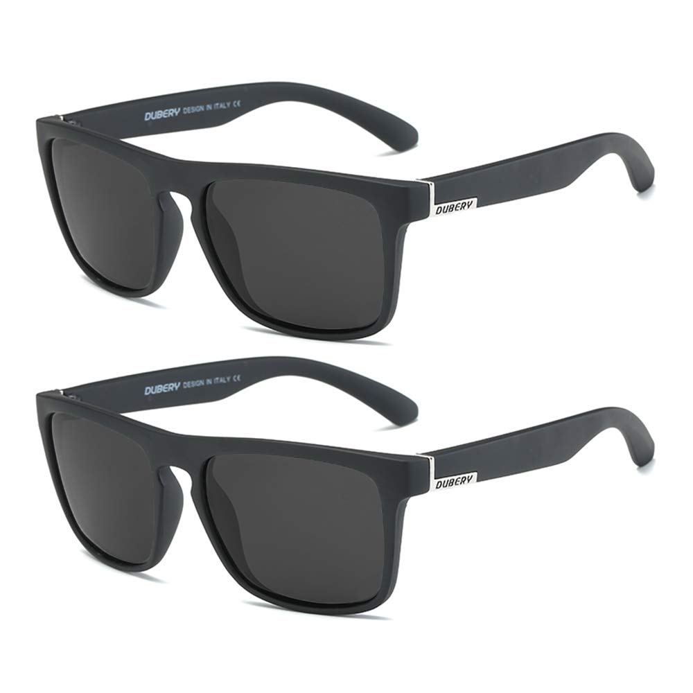 DUBERY Classic Polarized Sunglasses for Men Women Retro 100 UV Protection Driving Sun Glasses D731