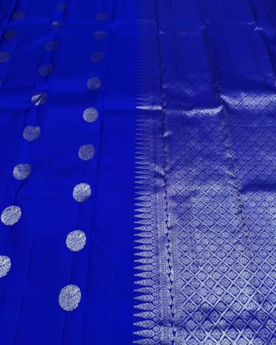 Image of Women's Soft Pure Silk Banarasi Saree and Unstitched Blouse Piece with Jacquard Zari Woven | Saree for Women