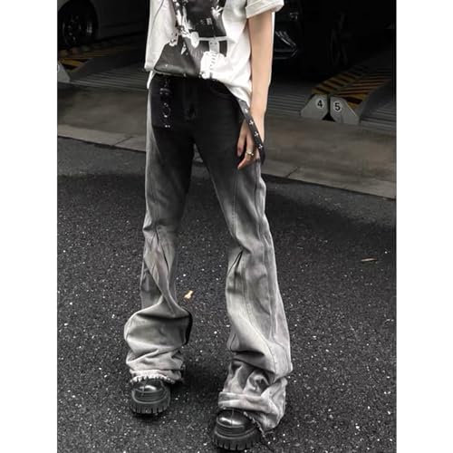 High Street Loudspeaker Wide Foot Long Pants for Men and Women Gradient Jeans3
