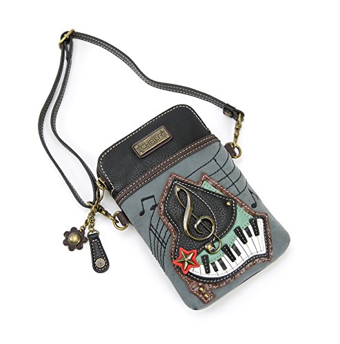 Chala Crossbody Cell Phone Purse-Women Pu Leather Multicolor Handbag With Adjustable Strap - Piano Keys - Indigo #TOP1
