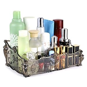 Hipiwe 3 Slots Acrylic Makeup Organizers – Cosmetic Storage Rack Holder, Dresser Vanity Box Desktop Skin Care Products Container for Dresser and Bathroom