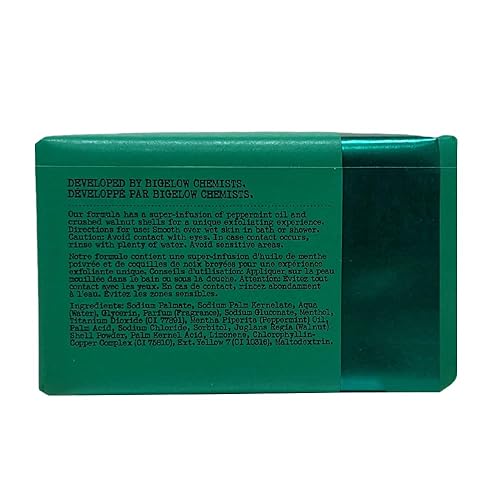 Miniatura 3 de C.O. Bigelow Mentha Exfoliating Bar Soap, No. 1413, 7 oz, Exfoliating Body Scrub Soap with Peppermint Oil & Walnut Powder to Gently Cleanse and