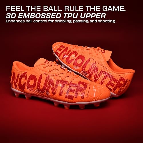 Image of Nivia Encounter Retro Football Studs for Men, 3D Embossed TPU Upper, High Shear TPU Sole, Excellent Grip & Stability, Ideal for Soft & Hard Grassy Ground Surfaces