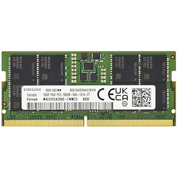 Samsung 16GB DDR5 5600MHz PC5-44800 CL46 SODIMM 1Rx8 Single Rank 1.1V 262-Pin Laptop RAM Memory M425R2GA3BB0-CWM