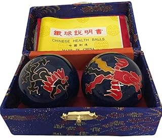 FEDOLOY Aeiniwer XGATML YIROCK Baoding Balls Chinese Health Massage Exercise Stress Balls - Blue Dragon #2