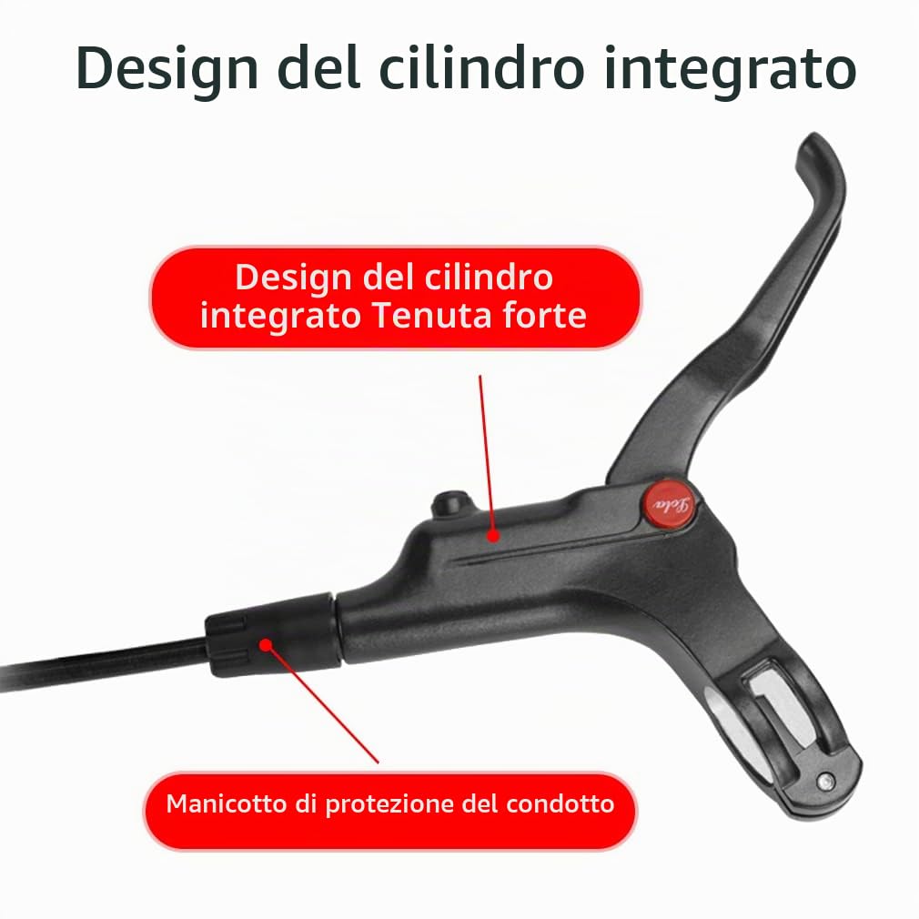 CYSKY MTB Freni a Disco Idraulici Freno Anteriore Posteriore Pinza 160 mm Kit Freno a Rotore Set Freni A Disco Idraulici con Cavo per Mountain Road Bike