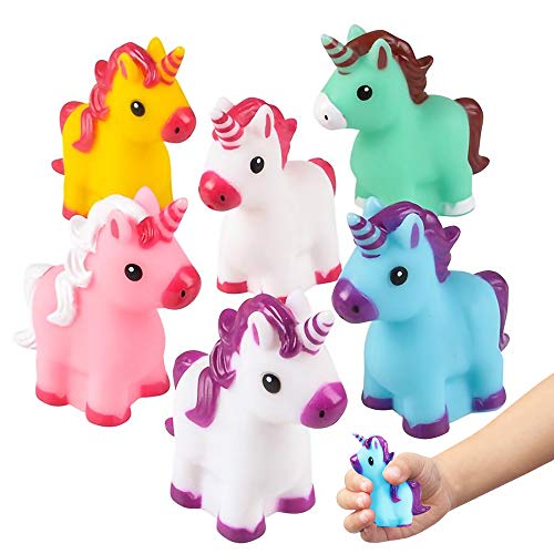 ArtCreativity Unicorn Rubber Toys for Kids - Pack of 12 - Unicorn Birthday Party Favors and Supplies, 2 Inch Floating Bath and Pool Water Toys for...