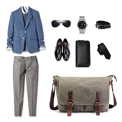 15.6 inch SUVOM Mens Messenger Bag - Image 7