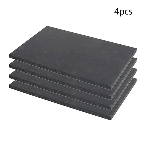 Miniatura 3 de Othmro Hoja de plástico POM negra de 0.2 x 3.94 x 5.9 pulgadas, 4 piezas, lámina de plástico rígido imprimible y duradero, materiales de bricolaje