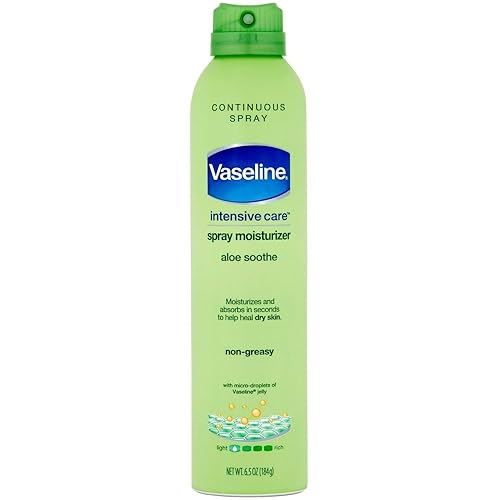 Vaseline Spray & Go Hidratante, Aloe Fresh, 6.5 oz (paquete de 6)