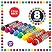 U.S. Art Supply Crazy Dot Markers for Toddlers & Kids - 8 Color Washable Dot Paint Markers, Easy Grip, Mess-Free, Non-Toxic Bingo Dabbers for Painting