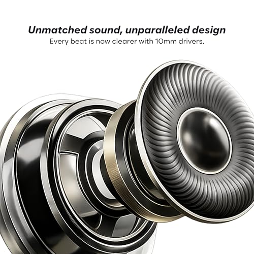 Image of Premium & Stylish True Wireless Earbuds, Bluetooth 5.4, 45 Hour Playback, 10mm Drivers, Type-C Charging (White)