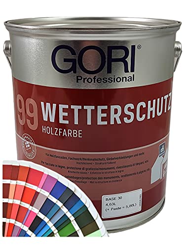Gori 99 Wetterschutz Holzfarbe Sonderfarbtöne (5,00Liter, 2076 Treibholz)