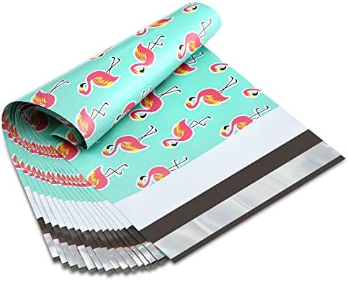 UCGOU Poly Mailers 6x9 Inch Flamingo Designer 100 Pack Patterned #1 Shipping Bags Mailing Envelopes Self Seal Waterproof and Tear Proof Boutique Postal Small Business for Jewelry and More