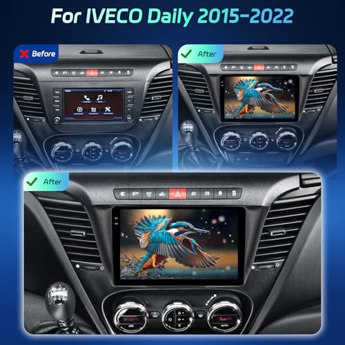 Autoradio Android Auto IVECO Daily 2014-2021 avec Bluetooth 5.0 et GPS