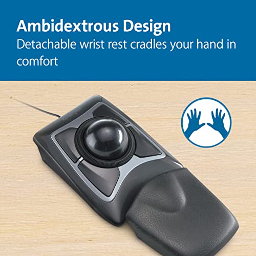 Image of Kensington Expert Trackball Mouse (K64325), Black Silver, 5 inch W x 5-3 /4 inchD x 2-1 /2 inchH(Pack of 2)