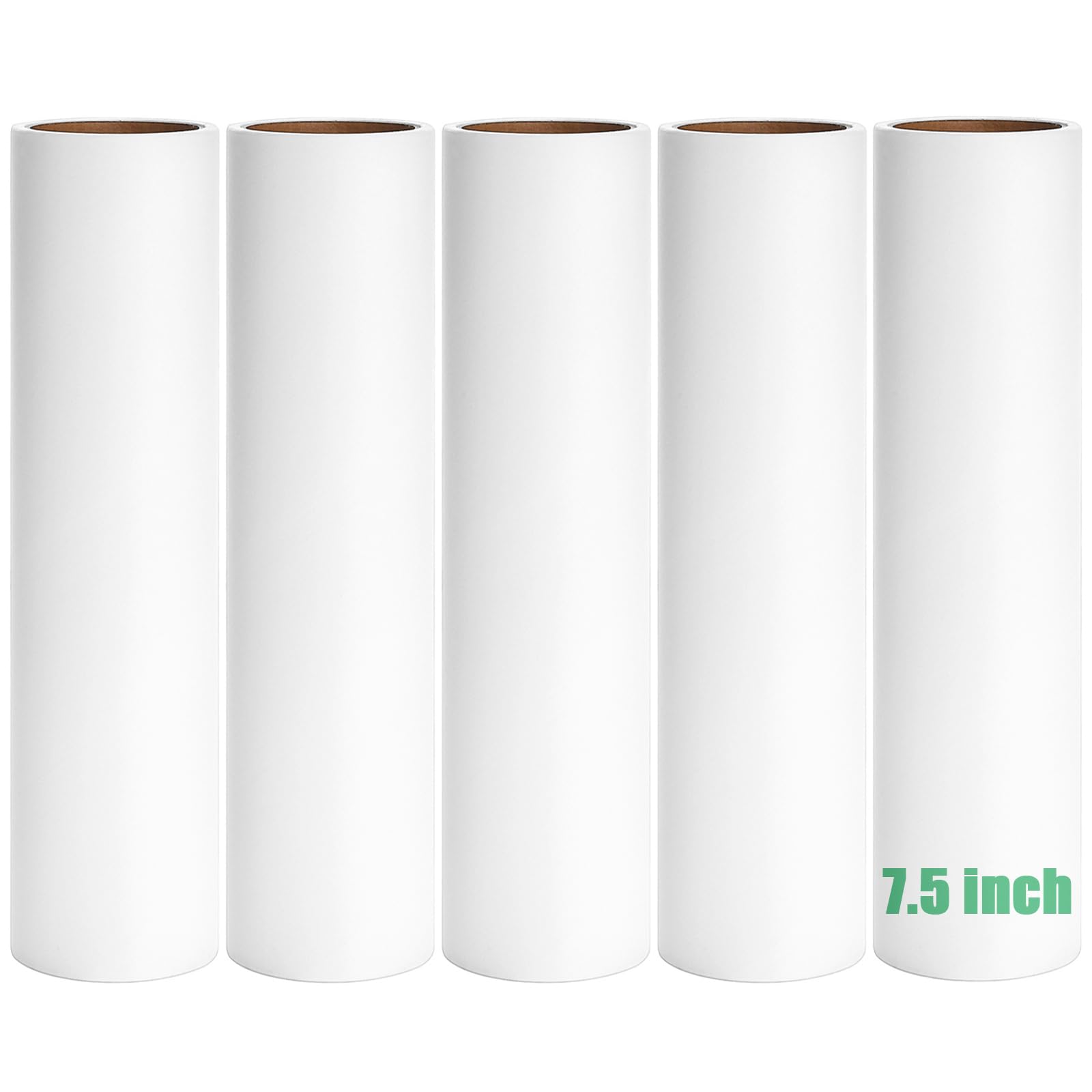 7.5 inch Lint Roller Refills Only, Extra Sticky Easy Peel Lint Roller Refills for Pet Hair, Sticky Roller Replacement Refills 7.5 inch Wide, Bulk Pack of 5, Total 300 Sheets
