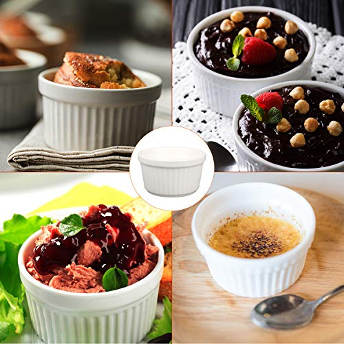 6 Oz Ramekin Bowls,Wertioo 8 Pcs Ramekins For For Baking And Cooking, Oven Safe Sleek Porcelain Ramikins For Pudding, Creme Brulee, Custard Cups #TOP2
