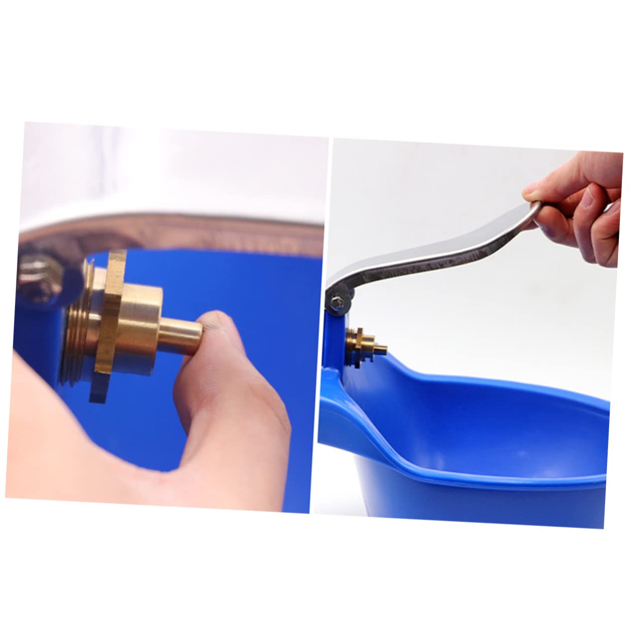 Abbeveratoio Automatico in Plastica Blu per Bovini, Facile da Usare | Grande Formato, Livello Dell’acqua Stabile, Lavabile, per Uso in Fattoria, Tipo Vasca