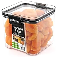 Sistema Ultra Collection Square Food Storage Container, 23.6 oz./0.7 L, Clear/Black