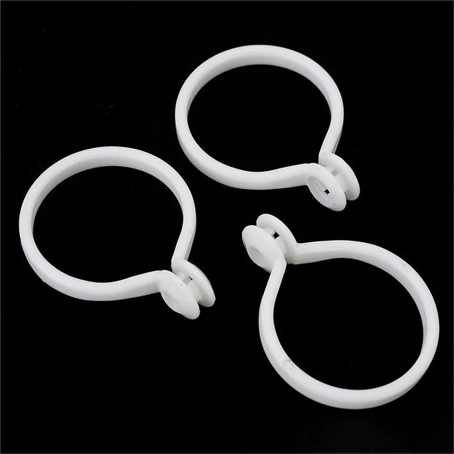 Curtain rings, Curtain Rings 270pcs White Plastic Split Ring Silent Sliding Roman Ring Inner Diameter 35mm