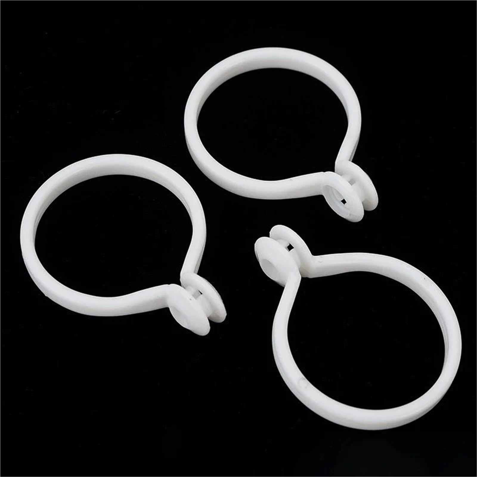Anneaux de rideaux, Anneaux de rideau 270 pièces, anneau fendu en plastique blanc, romain coulissant silencieux, diamètre intérieur 35mm