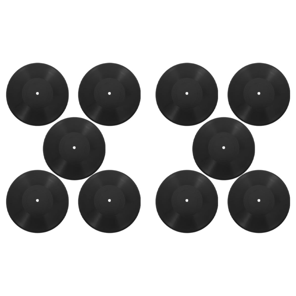 SWETRACE Decorazioni da Parete Stile Vintage e Retrò, Facili da Installare 10 Pezzi Vinile Nero in Plastica Perfette per Arredamento Stanza e Decorazione Hiphop