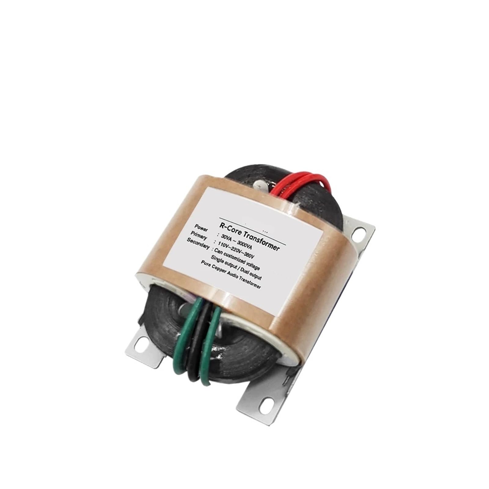 VARNOK Trasformatore di Potenza toroidale Trasformatore di Potenza R-Core da 5 W, Doppia Uscita 12 V-0-12 V, 15 V-0-15 V/18 V/24 V(Input 220V,18V-0-18V)