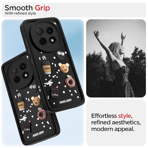 Image of Pikkme Back Cover for Oppo F29 Pro 5G | 3D Cartoon Silicone Case Cute & Fun Full Protective Bumper Cover (Black)
