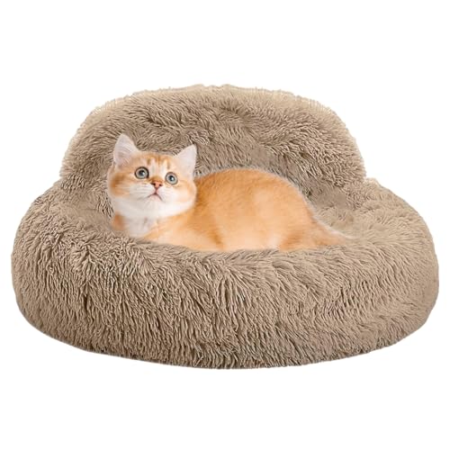 Cuccia Rilassante Per Cani - Cuccia Rotonda Morbida per Cani | Lavabile con Bordi Rialzati Accogliente per Interni per Dormire Riposo Giornaliero Relax Area Giochi Casa Appartamento