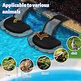 Ausstiegshilfe Pool für Tiere, dellyy Pool Ausstiegshilfe Tiere, Schwimmende Rampe Rettungen, Tierrampe Kleintier Swimming Fluchtrampe (Black,2 Stück)