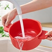 Vista 7 de Microwave Pressure Cooker 10.8x5.5 in Red Multifunction Cooking Pot Steamer for Rice Vegetables Pasta, Compact Design for Small Kitchens and Quick