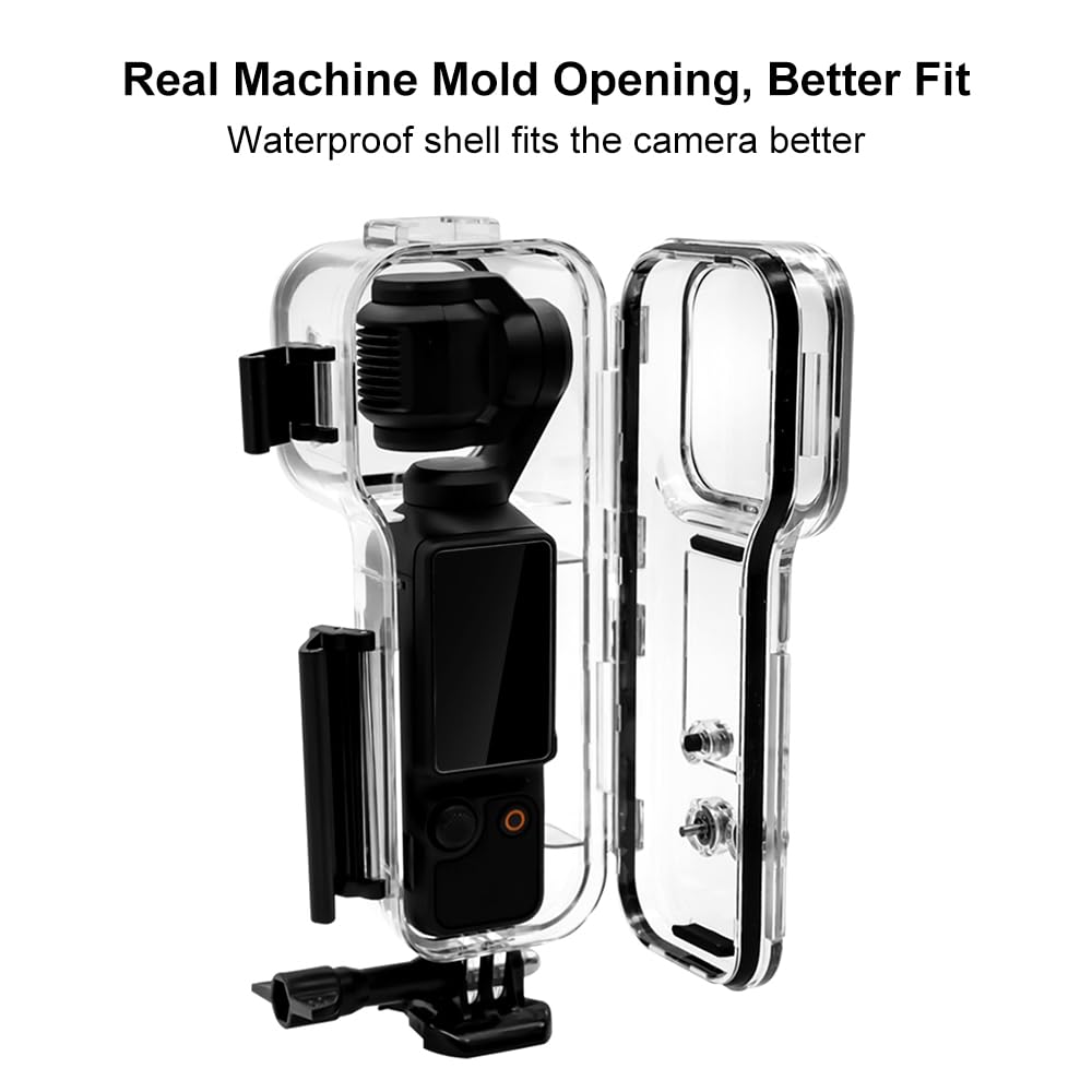 PULUZ Boîtier de plongée 45 m pour DJI Osmo Pocket 3 Accessoires sous-Marins boîtier de Protection Coque PC, Osmo Pocket3 caméra de Photographie sous-Marine étui étanche
