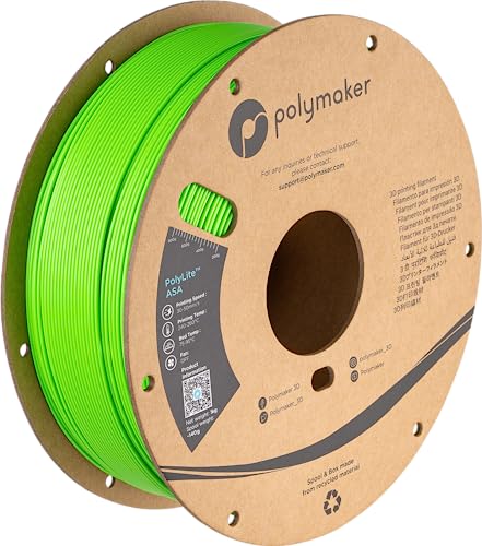 Image of Polymaker ASA Filament 1.75mm Pop Green, 1kg ASA 3D Printing Filament, Heat & Weather Resistant - ASA 3D Printer Filament Perfect for Printing Outdoor Functional Parts