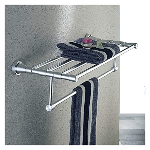 Support de salle de bain design moderne en aluminium brossé