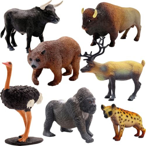 Gemini&Genius 7Pcs Wild Animals for Kids, Realistic Animal Educational Toys by Gemini&Genius - Used condition - Image 7