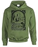 Caterpillar - Retro Alice in Wonderland Pullover Hoodie, 3XL, Military