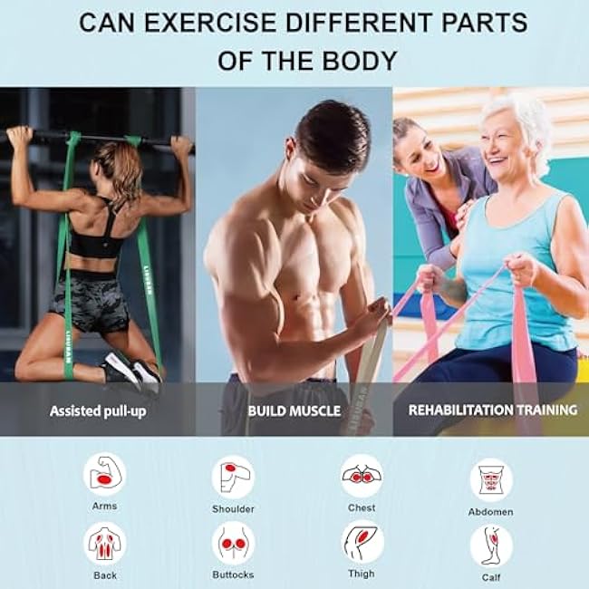 Pull Up Bands, Exercise Bands Resistance, Resistance Bands, Pull Up Assistance Bands, Workout Bands Resistance, Bands for Working Out, Ideal for Strength Training, Assisted Pull-ups, Gym