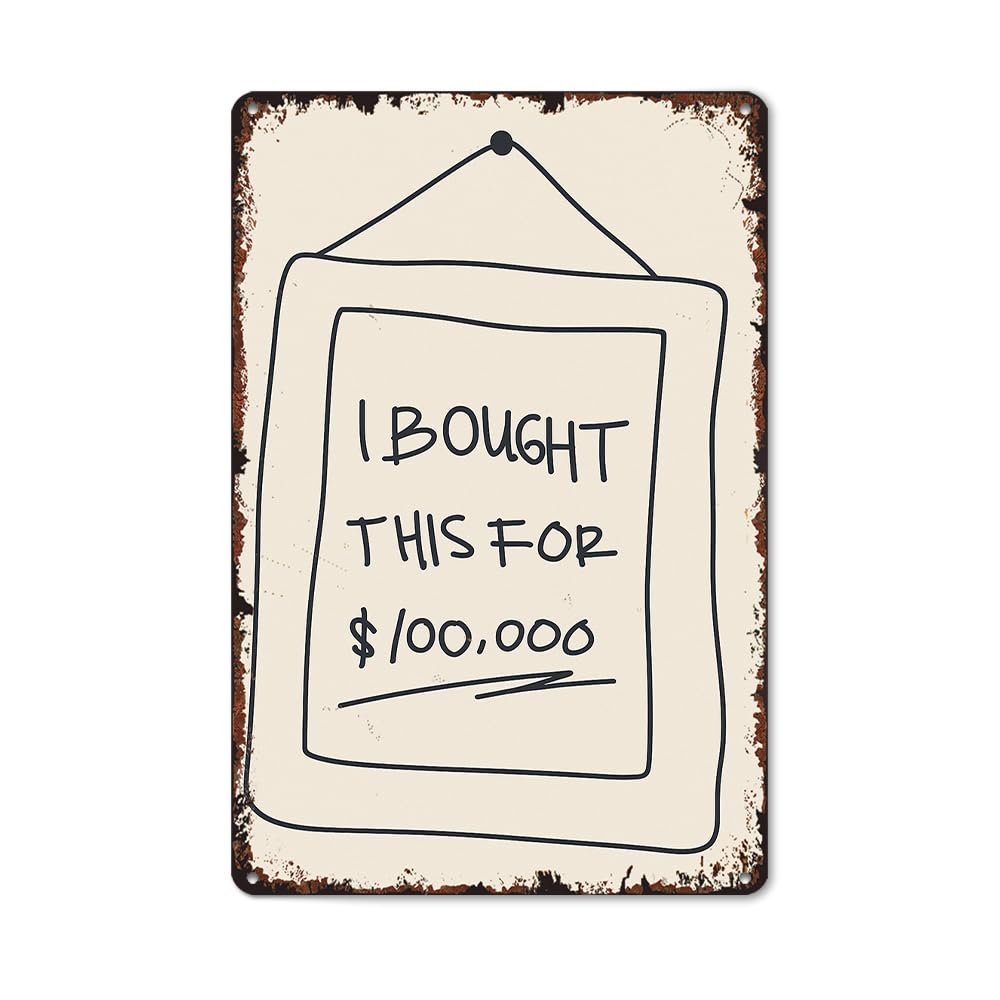One Million Dollar Art Poster 8x12 Inch Vintage Aluminum Metal Tin Signs-For Living Room…