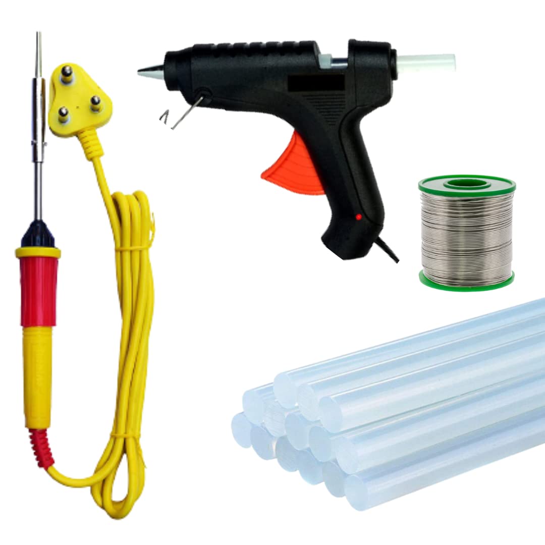 Gilhot® Professional 25 Watt Soldering Iron, Glue gun, Solder Wire and Glue Gun Sticks for beginner and Intermediate 4 in 1 combo (pack of 4) (VMX) (B09D3MNVMX) Amazon Price History, Amazon Price Tracker
