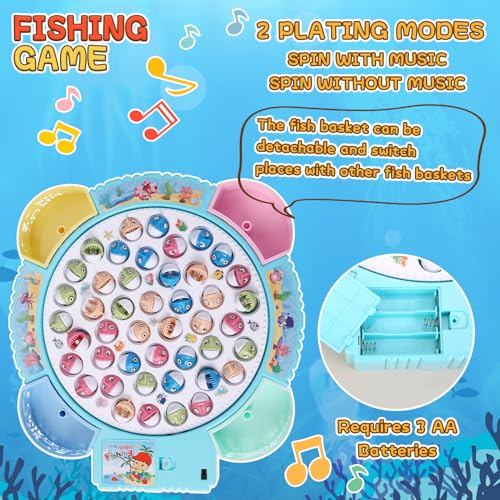 Juego de Pesca Magnético Pakoo con Música y 45 Piezas miniatura 2